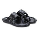 Black Laser Cut Kolhapuri Slippers Slip On Sandals For Men - Greentech