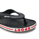 Black Red Tstrap Casual Flip Flops Thongs For Men - Greentech