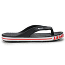 Black Red Tstrap Casual Flip Flops Thongs For Men - Greentech