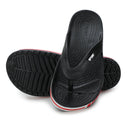 Black Red Tstrap Casual Flip Flops Thongs For Men - Greentech