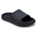 Black Solid Casual Flip Flops Sliders For Men - Greentech