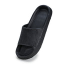 Black Solid Casual Flip Flops Sliders For Men - Greentech
