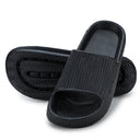 Black Solid Casual Flip Flops Sliders For Men - Greentech