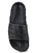 Black Solid Casual Flip Flops Sliders For Men - Greentech