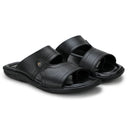 Black Stitched Formal Slippers For Men - Greentech