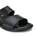 Black Stitched Formal Slippers For Men - Greentech