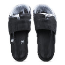 Black White Solid Casual Flip Flops Sliders For Men - Greentech
