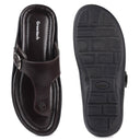 Brown Buckle Slip On Sandals For Men - Greentech