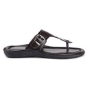Brown Buckle Slip On Sandals For Men - Greentech