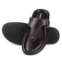 Brown Buckle Slip On Sandals For Men - Greentech