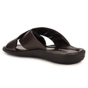 Brown Minimals Cross Strap Sandals For Men - Greentech