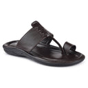 Brown Stitched Kolhapuri Slippers Slip On Sandals For Men - Greentech