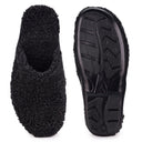 Classic Black Fur Carpet Slippers For Men - Greentech
