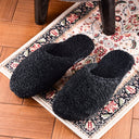 Classic Black Fur Carpet Slippers For Men - Greentech