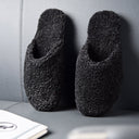 Classic Black Fur Carpet Slippers For Men - Greentech