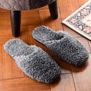 Classic Grey Fur Carpet Slippers For Men - Greentech