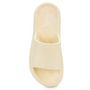 Cream Casual High Ankle Platform Flip Flops Slippers For Women - Greentech