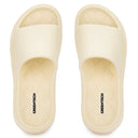 Cream Casual High Ankle Platform Flip Flops Slippers For Women - Greentech