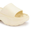 Cream Casual High Ankle Platform Flip Flops Slippers For Women - Greentech