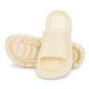 Cream Casual High Ankle Platform Flip Flops Slippers For Women - Greentech