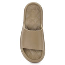 Dark Beige Casual High Ankle Platform Flip Flops Slippers For Women - Greentech