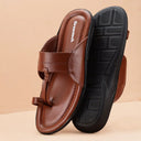 Dark Tan Kolhapuri Slippers Slip On Sandals For Men - Greentech
