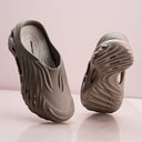 Men’s Lightweight EVA Foam Clogs in Wave Design & Dark Beige Color | Breathable Slip-On with Ventilation | Cushioned Casual Shoes for Beach, Home & Daily Wear