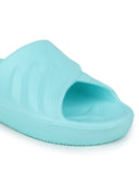 Designed Turquoise Casual Beach Flip Flops Slippers For Women - Greentech