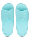 Designed Turquoise Casual Beach Flip Flops Slippers For Women - Greentech