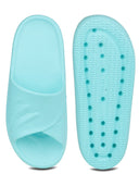 Designed Turquoise Casual Beach Flip Flops Slippers For Women - Greentech