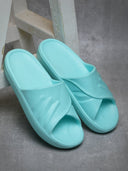 Designed Turquoise Casual Beach Flip Flops Slippers For Women - Greentech