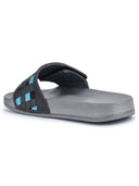 Grey Casual Velcro Colorbox Flip Flops Sliders For Men - Greentech