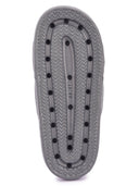 Grey Quilted Cushioned Flip Flops Slides For Men - Greentech