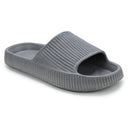 Grey Solid Casual Flip Flops Sliders For Men - Greentech