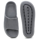Grey Solid Casual Flip Flops Sliders For Men - Greentech