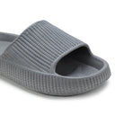 Grey Solid Casual Flip Flops Sliders For Men - Greentech