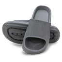 Grey Solid Casual Flip Flops Sliders For Men - Greentech