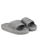 Grey Solid Casual Flip Flops Sliders For Men - Greentech