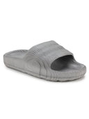 Grey Solid Casual Flip Flops Sliders For Men - Greentech