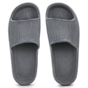 Grey Solid Casual Flip Flops Sliders For Men - Greentech