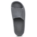 Grey Solid Casual Flip Flops Sliders For Men - Greentech