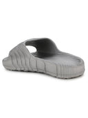 Grey Solid Casual Flip Flops Sliders For Men - Greentech
