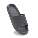 Grey Solid Casual Flip Flops Sliders For Men - Greentech