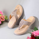 Grey T - Strap Memory Foam Flats For Women - Greentech