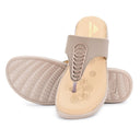 Grey T - Strap Memory Foam Flats For Women - Greentech