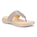 Grey T - Strap Memory Foam Flats For Women - Greentech