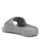 Grey White Solid Casual Flip Flops Sliders For Men - Greentech