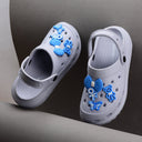 Icy Grey Casual Charms Clogs For Women - Greentech