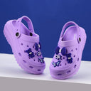 Lavender Casual Charms Clogs For Women - Greentech
