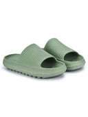 Light Green Solid Flip Flops For Women - Greentech